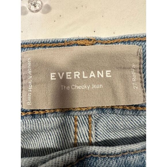 Everlane The Original Cheeky Washed Blue Jean, Size 27 Regular - Picture 4 of 9